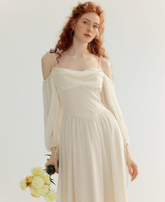 Little white dress one-shoulder dress